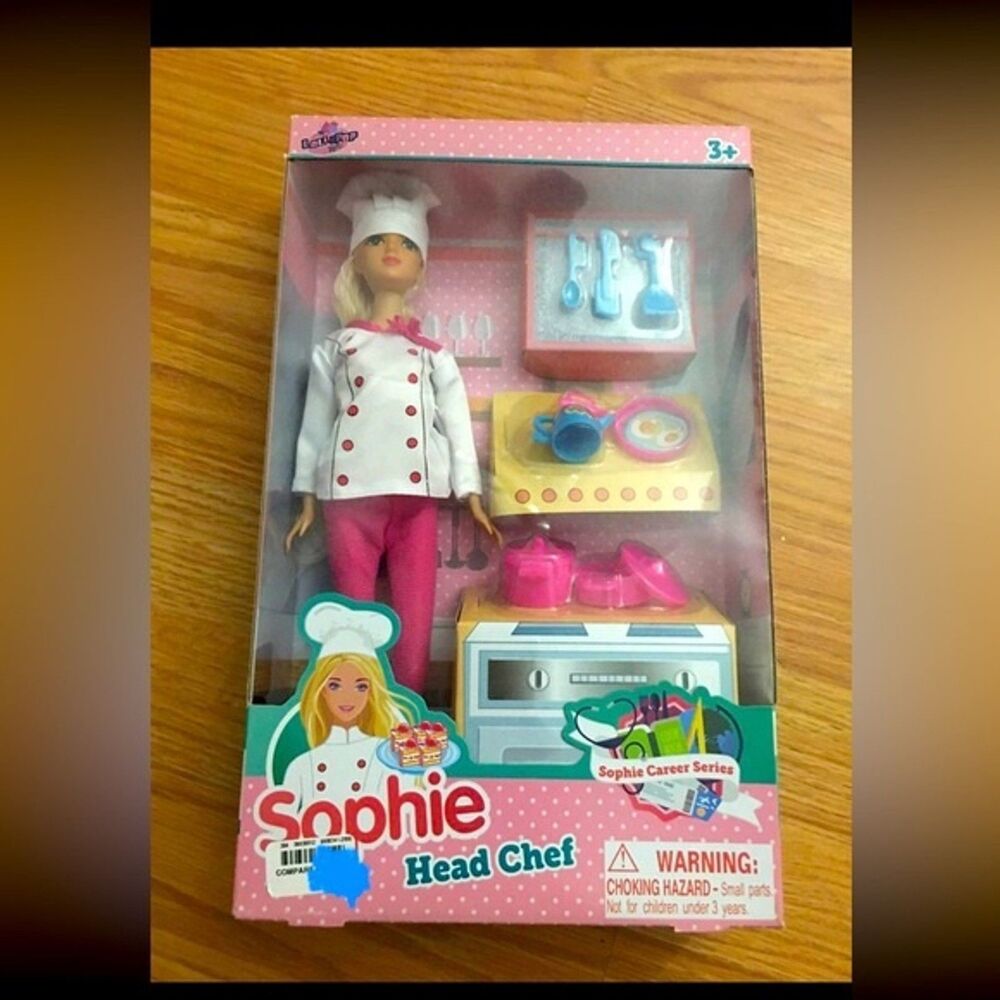 Barbie's Friend Sophie Doll Head Chef NEW